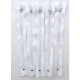 RT10 spirál cipzár zárt-16cm-Fehér