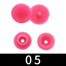 Műanyag patent 12,4mm (T5) - Pink-10db