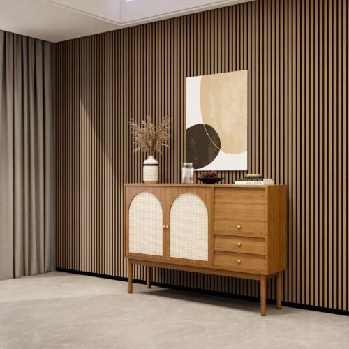 Akusztikus falpanel 60x260cm Sötét Dió DW01