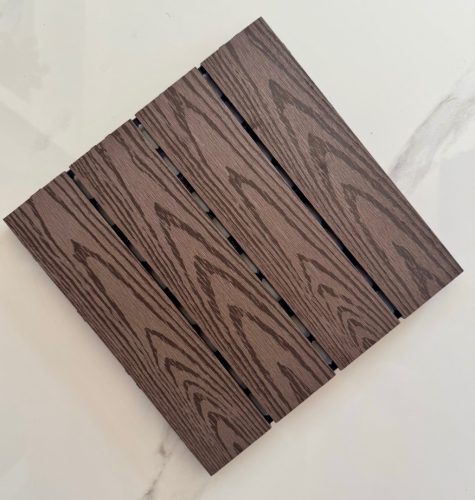 WPC járólap összeppatintható 30x30cm Kávé Erezetes