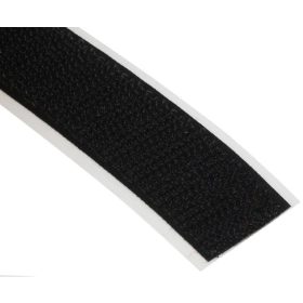 Öntapadós tépőzár 100mm hurkos oldal fekete (25m)