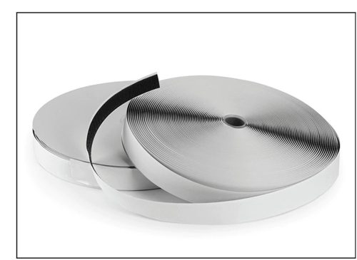 Öntapadós tépőzár 40mm bolyhos oldal fekete (25m)