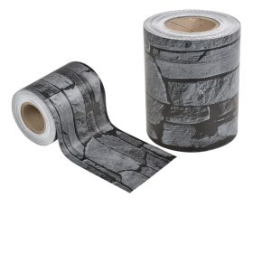 PVC Belátásgátló szalag/kerítésszalag Kő mintás-35m