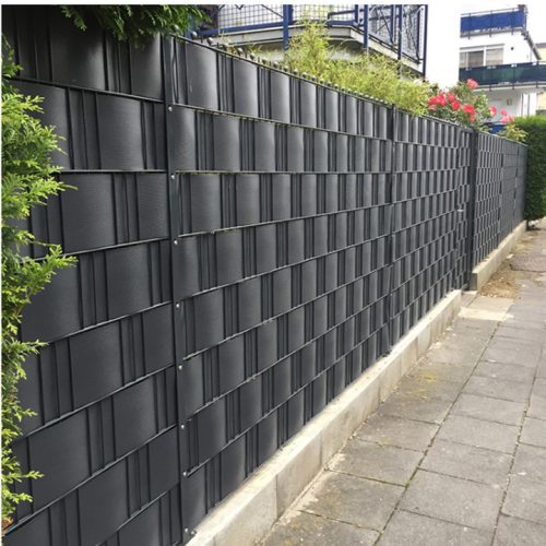 PVC Belátásgátló szalag/kerítésszalag Kő mintás 19cm-35m