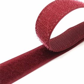Varható tépőzár 20mm hurkos/bolyhos oldal Bordó